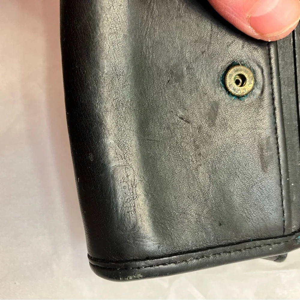 Coach vintage black leather Multifunction Wallet Cardholder